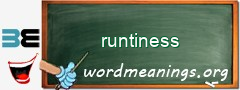 WordMeaning blackboard for runtiness